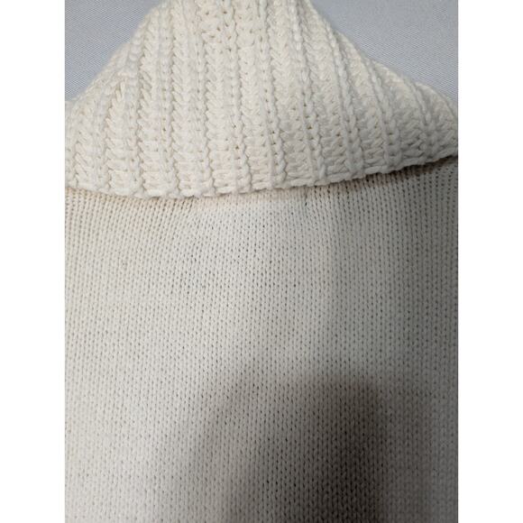 Chaps Women's Shawl White Collar Knit Cardigan Single Button M(677) - Picture 8 of 8